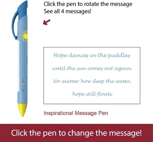 Vista 8 de Greeting Pen Bolígrafos inspiradores y motivacionales: confort/aliento/Hope Trio - Juego de 6 bolígrafos giratorios (36000)