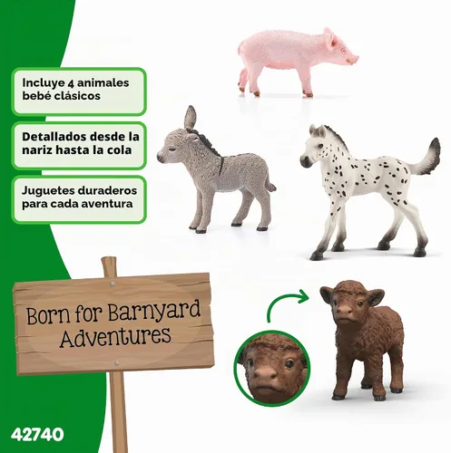 Vista 2 de Schleich Bebés de granja 42740