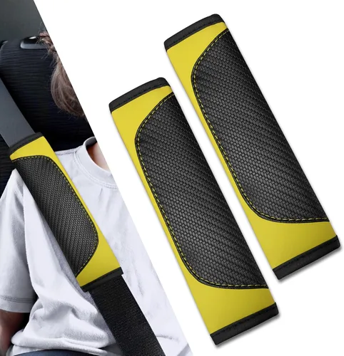 Vista 28 de 2 fundas para cinturón de seguridad de automóvil, almohadillas suaves para cinturón de seguridad, fundas para el cuello, protector de correa