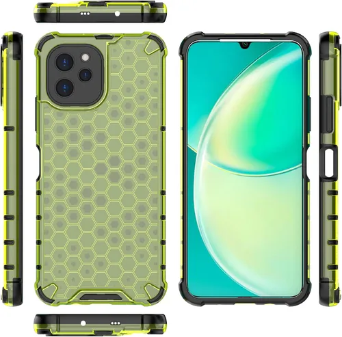 Vista 104 de Pzwoxukhov Funda compatible con Huawei Nova 3i, compatible con Huawei P Smart+ 2018 Honeycomb Anti-Drop Shock-Absorbing Case Negro