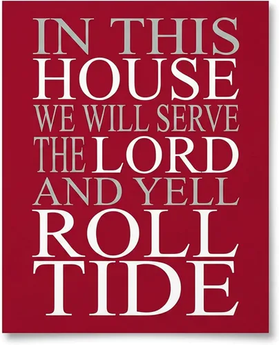 Vista 17 de In This House We Serve the Lord - Arte de pared con citas de fútbol americano, decoración de pared inspiradora para el hogar, oficina, dormitorio