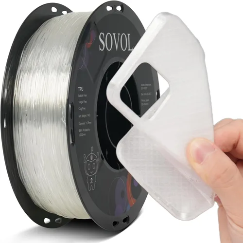 Vista 12 de Sovol Materiales de impresión 3D del filamento 5.74 ft m 2.2 lbs de PETG de Alta precisión, fuerte dureza, tensión de cableado, precisión Verde