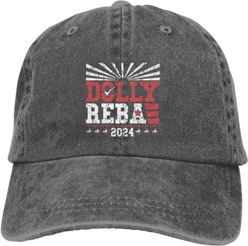Vista 8 de BEROZA Dolly Reba 2024 - Gorra de béisbol desgastada para mujer, de algodón lavado de los años 90, ajustable, con correa trasera