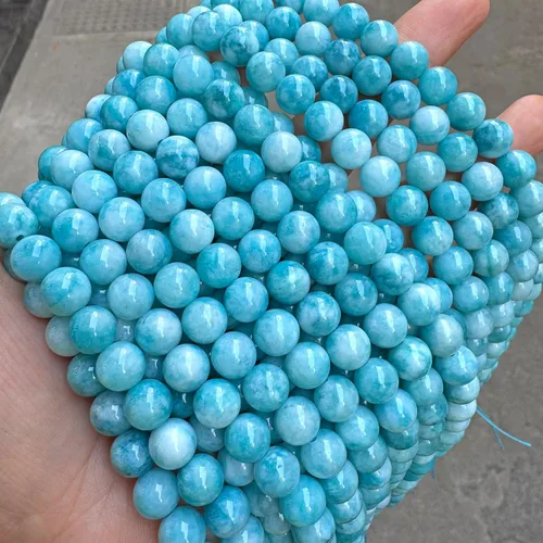 Vista 214 de 100 cuentas de piedra multicolor natural de 0.236 pulgadas (0.236 in), cuentas espaciadoras sueltas redondas para hacer pulseras, collares, aretes