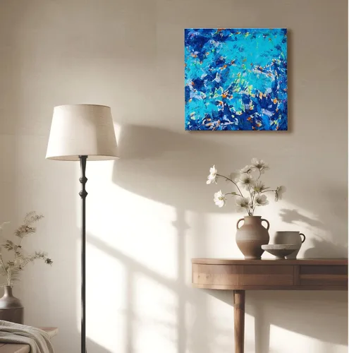 Vista 2 de Gloliv Lienzo decorativo para pared, pintura abstracta para decoración de pared, reproducción autorizada por artistas, impresiones de lienzo