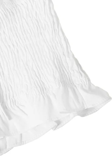 Vista 3 de SheIn - Blusa sin mangas de tirantes con volantes sin mangas de verano cuello con moño para mujer