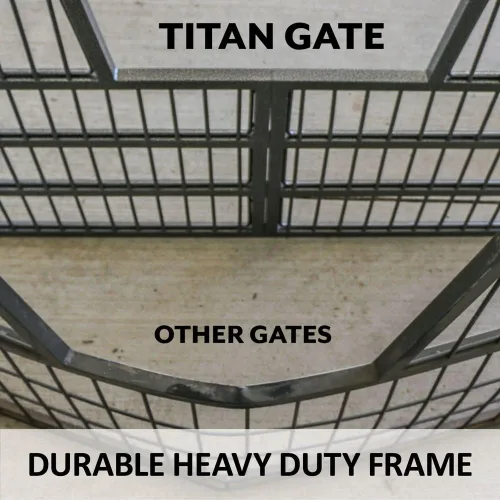 Vista 4 de EASY-UP Titan Horse - Puertas para caballo, construcción de acero resistente, acabado resistente al óxido, ideal para granero, granja y uso