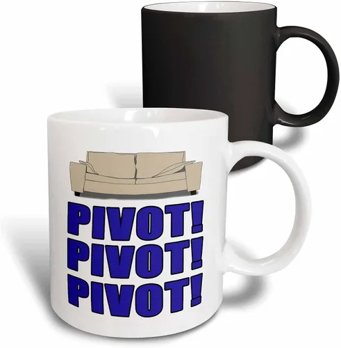 Vista 9 de 3dRose mug_223765_4 - Taza de dos tonos, 11 onzas, color azul pivote pivotante, color negro y azul