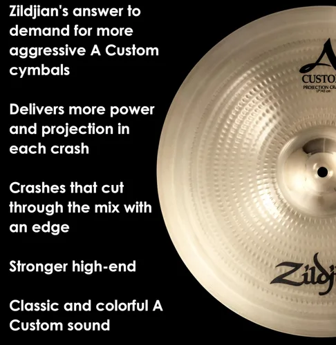 Vista 4 de Zildjian A20583 17 "Un platillo de choque de proyección personalizado