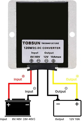Vista 7 de 8-40V a 12V 10A DC Estabilizador de Voltaje Regulador de Fuente de Alimentación de Coche Impermeable