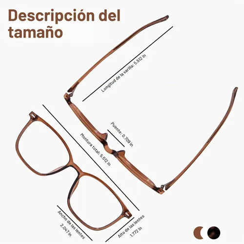 Vista 4 de FONHCOO Gafas de bloqueo de luz azul para mujeres y hombres, TR90, marco de moda, gafas de luz azul para computadora Café