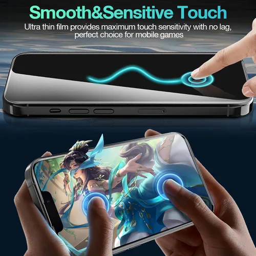 Vista 6 de Paquete de 3 protectores de pantalla flexibles para iPhone 12 Pro Max, película de hidrogel de TPU suave irrompible para iPhone 12 Pro Max