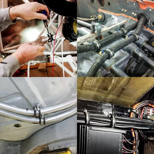 Vista 3 de LOKMAN Paquete de 12 abrazaderas de 1 pulgada de acero inoxidable para cables, abrazadera metálica aislada con acolchado de goma, soporte de tubo