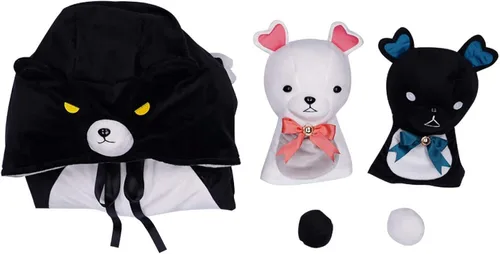 Vista 7 de Pexlaxy Kuma Kuma Kuma Bear Yuna - Conjunto de pijama para cosplay de Yuna Bear