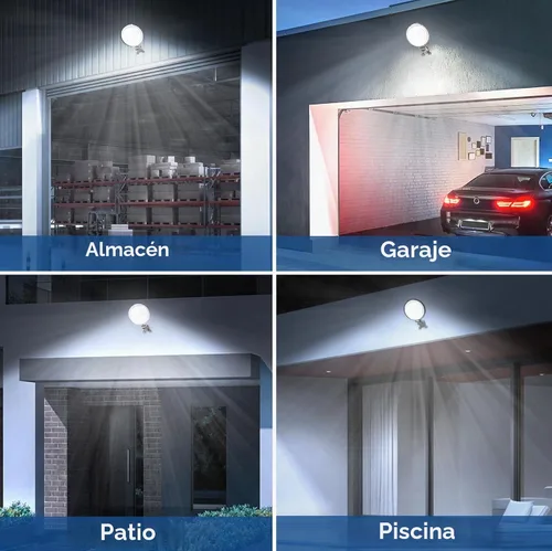 Vista 7 de Luz LED de granero, 150 W, 20000 lúmenes, iluminación exterior del atardecer al amanecer con fotocélula de ángulo ajustable, luz diurna de 6500 K
