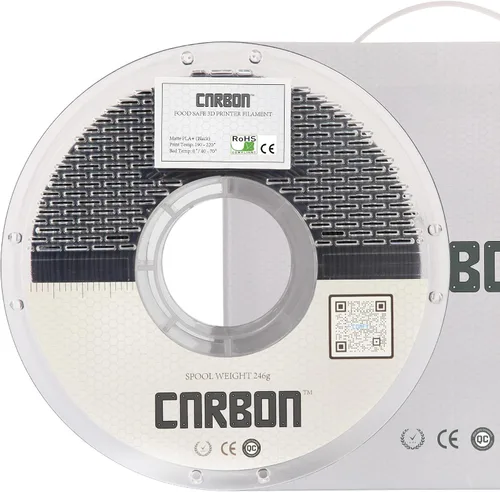 Vista 13 de Filamento para impresora 3D PLA+ de grado alimenticio certificado – CARBON by Comfy Materials – Probado en laboratorio, compatible con la FDA, apto