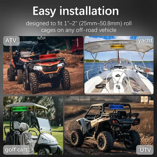 Vista 6 de Barra de sonido UTV de 17", impermeable Bluetooth del altavoz del carro