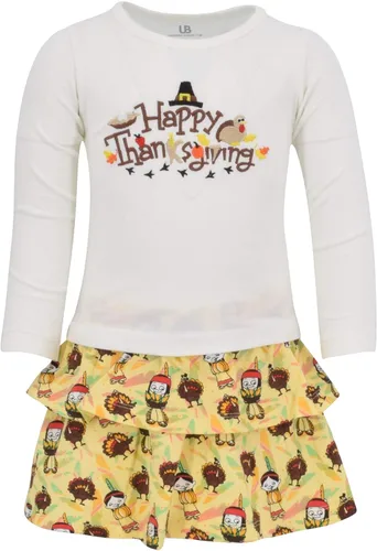 Vista 84 de Unique Baby Girls 2pc Skirt Set Outfit Long Sleeve Top with Skirt