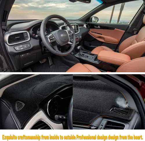 Vista 5 de Alfombrilla para salpicadero, ajustable, no deslizante, personalizada, compatible con Kia Sorento 2016 2017 2018 2019 2020 Protector para el sol