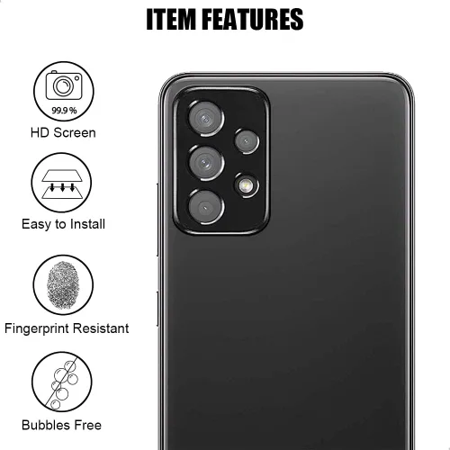 Vista 3 de (3+3) para Samsung Galaxy A32 5G (3 unidades) Protector de pantalla de privacidad anti espía película de vidrio templado privado con protector