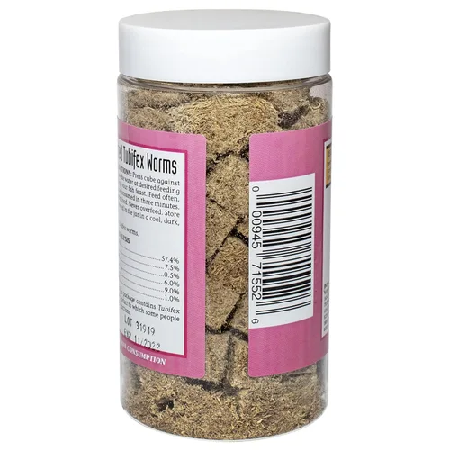 Vista 4 de San Francisco Bay Brand Alimento liofilizado para peces Tubifex Worms – Todo natural con alto contenido de proteínas para peces de agua dulce