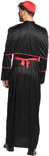 Vista 2 de Boland 83852?-?Disfraz de adulto de Cardinal?-?Black by BOLAND BV