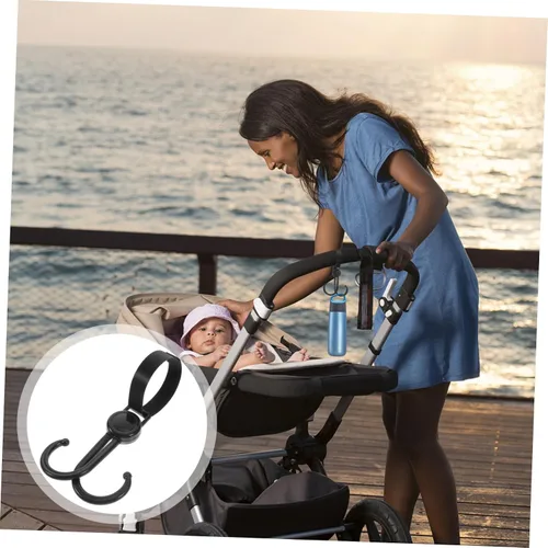Vista 2 de Zerodeko Accesorios para cochecito de vagón, ganchos para carrito de compras, gancho reutilizable para bolsa de cochecito