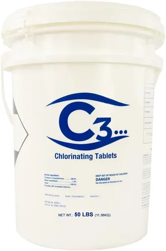 Vista 9 de C3... Tabletas de cloro estabilizado de 3" para piscinas Fácil de usar para piscinas sobre el suelo o enterradas Tabletas clorantes envueltas