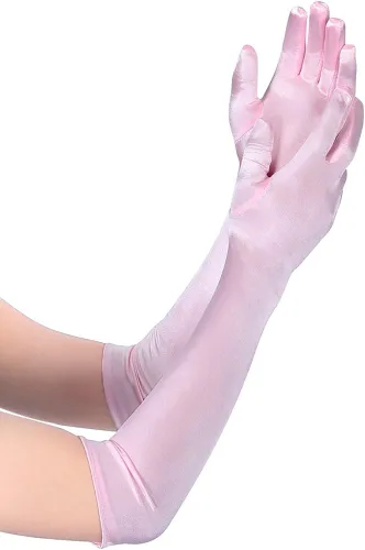 Vista 3 de Xuhan 15" 21" Long Flapper Evening Opera Satin Gloves for Women Elbow Length 1920s