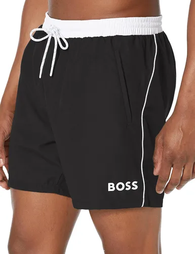 Vista 3 de BOSS Men's Medium Length Solid Swim Trunk