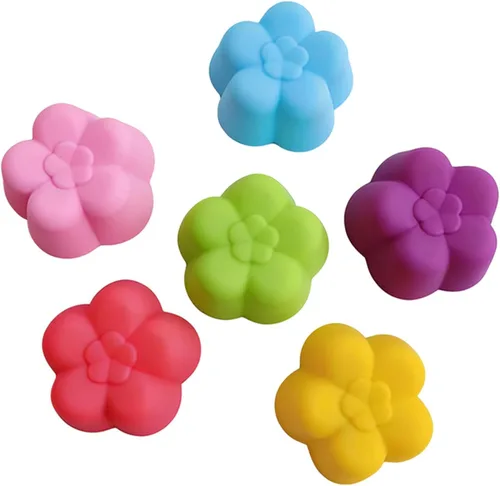 Vista 20 de 36 PCS Moldes para Hornear en Forma de Flor de Silicona Grado Alimenticio Antiadherente Mini Bandejas para Cupcakes, Pudines, Chocolates