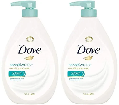 Vista 18 de Dove gel de baño, Sensitive Skin, 34 oz