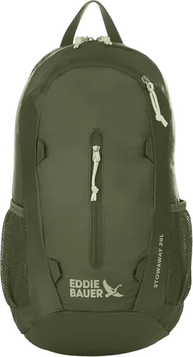 Vista 17 de Eddie Bauer Stowaway Mochila Empacable Viaje Exterior Ligera Plegable Duradera Poliéster Ripstop 30L - Cereza Negra