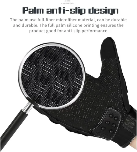 Vista 3 de Guantes de motocicleta Flujo de aire de acero nudillos pantalla táctil BMX MX ATV MTB Motocross Dirt Bike Racing Downhill guantes