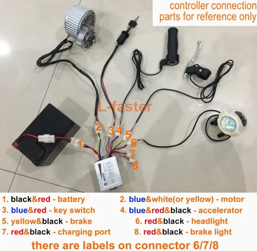Vista 4 de DC Cepillos Motor para Bicicleta Bicicleta Scooter Motor
