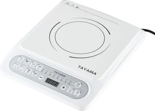 Vista 6 de TAYAMA Placa de inducción blanca de 1500 vatios con 8 ajustes