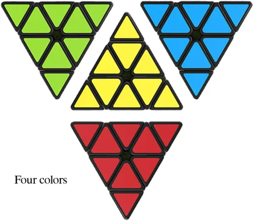 Vista 3 de TANCH QIYI Pirámide Speed Cube 3X3 Triángulo Magic Cube Puzzle Toy (negro)