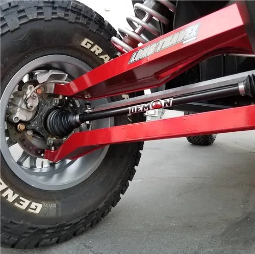 Vista 6 de Rugged Eje de rendimiento trasero derecho (2014-17) CFMOTO ZFORCE 800, abrazaderas de acero inoxidable recubiertas para alta protección y tratado