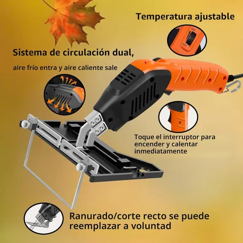 Vista 2 de Cuchillo caliente eléctrico refrigerado por aire - Herramienta de Naranja