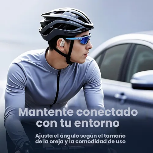 Vista 5 de Auriculares de oreja abierta inalámbricos - Auriculares Bluetooth 5.4 con pantalla digital LED IPX7 impermeable, auriculares inalámbricos control