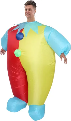 Vista 2 de IRETG Disfraz inflable de payaso para adultos