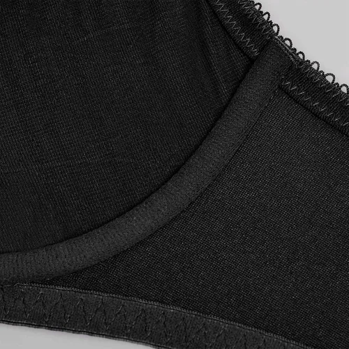 Vista 4 de DELIMIRA Brasier de encaje minimizador sin forro para mujer, talla grande, cobertura completa