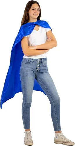 Vista 13 de Everfan Capa de superhéroe para adultos, capas de superhéroe para adultos, capa de satén para disfraz Negro