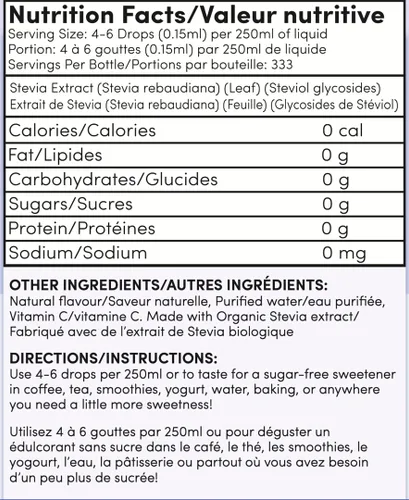 Vista 2 de TruMe Whole Health Sweet Stevia Drops - Edulcorante sin calorías - Keto Liquid Stevia - Vegano - Sin gluten - Sin alcohol - Apto para diabéticos