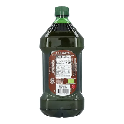 Vista 3 de Colavita Aceite de oliva virgen extra orgánico, paquete de 1 botella de plástico (68 onzas líquidas)