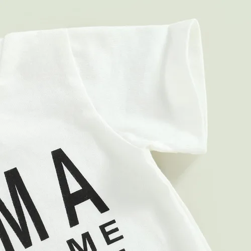 Vista 4 de Mandizy Ropa para bebé recién nacida, ropa de verano con estampado de vaquera occidental, camiseta de manga corta, pantalones cortos con diadema, 3