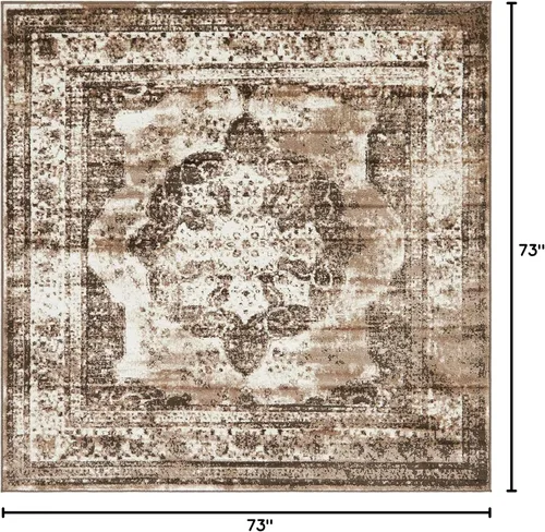 Vista 370 de Unique Loom Colección Sofia - Alfombra de área Salle Garnier (7' 1" x 10' Rectángulo, Borgoña/ Marfil)