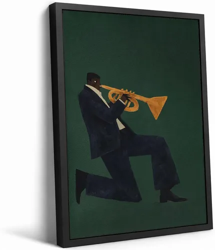 Vista 27 de Lienzo de hombre afroamericano Wal Art Pop Black Man Wall Art, 16 x 24