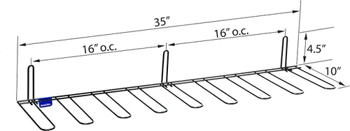 Vista 5 de Rack EM estante para 4 pares de botas – Montado en la pared