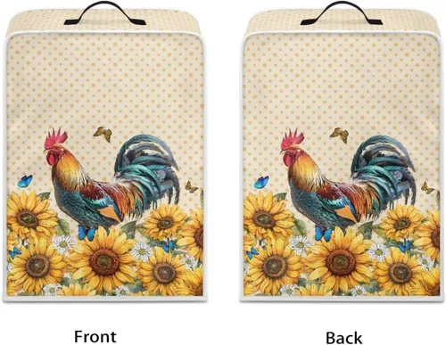 Vista 156 de Funda para cafetera, poliéster, azul, se adapta a la mayoría de máquinas de café estándar, protector resistente al polvo, huellas dactilares Playa
